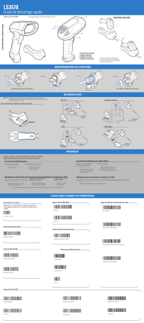 Zebra LS3578 Guide de démarrage rapide | Fixfr