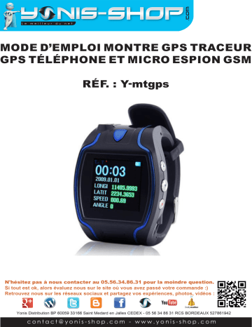 Yonis Y-MTGPS Mode d'emploi | Fixfr