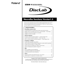 Roland CDX-1 Manuel utilisateur