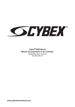 Cybex International 8820 BENCH Manuel utilisateur