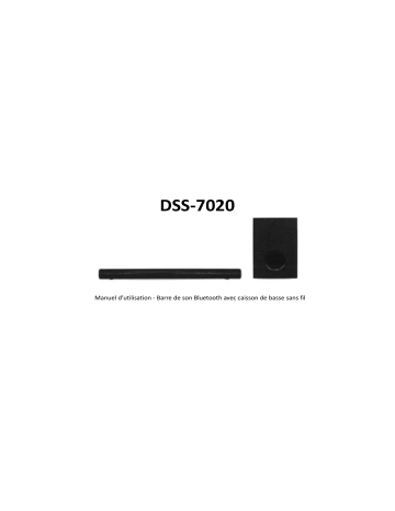 Denver DSS-7020 Bluetooth soundbar Manuel utilisateur | Fixfr