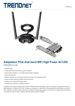 Trendnet TEW-807ECH AC1200 High Power Wireless Dual Band PCIe Adapter Fiche technique