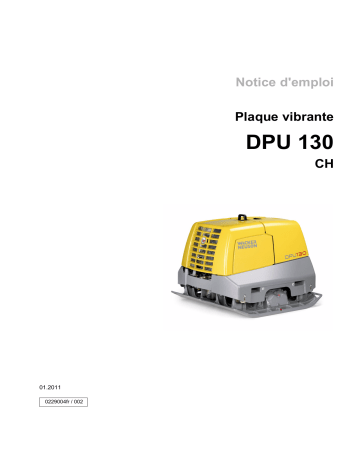 Wacker Neuson DPU130Le CH/US Reversible Vibratory Plate Manuel utilisateur | Fixfr