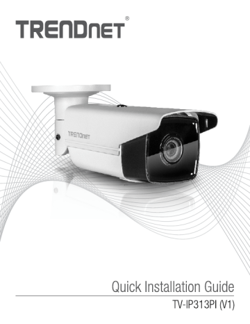 Trendnet TV-IP313PI Indoor / Outdoor 5MP H.265 WDR PoE Enhanced IR Network Camera Manuel utilisateur | Fixfr