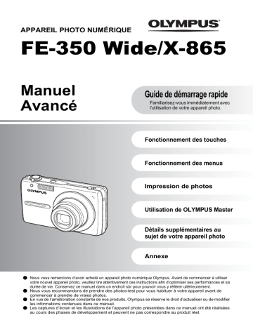 X865 | Olympus FE350 Wide Manuel utilisateur | Fixfr