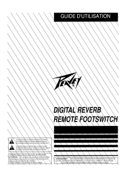 Peavey Digital Reverb Remote Footswitch Manuel utilisateur