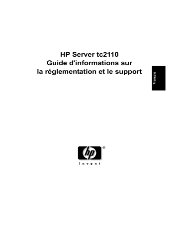 Manuel du propriétaire | HP Server tc2110 Manuel utilisateur | Fixfr