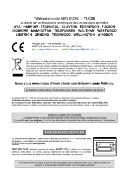 MELICONI TLC05 Manuel utilisateur