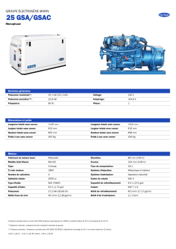 Solé Diesel 25 GSA/GSAC Marine Generator Manuel utilisateur