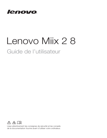 Mode d'emploi | Lenovo Miix 2 8 Manuel utilisateur | Fixfr