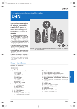 Omron D4N Manuel utilisateur