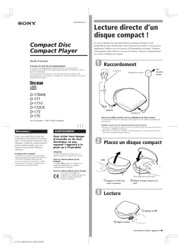 Sony D-170AN Manuel utilisateur