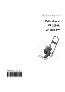 Wacker Neuson WP2050A Single direction Vibratory Plate Manuel utilisateur