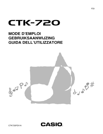 Manuel du propriétaire | Casio CTK-720 Manuel utilisateur | Fixfr