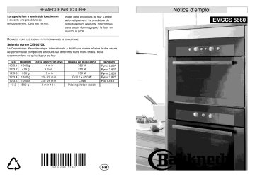 EMCCS 5660 IX | EMCCS 5660 WS | Mode d'emploi | Whirlpool EMCCS 5660 SW Manuel utilisateur | Fixfr