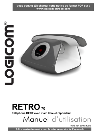 Manuel du propriétaire | Logicom Retro Manuel utilisateur | Fixfr