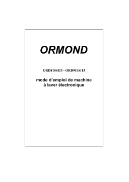 Ormond ORD810SI13 Lave-linge Manuel utilisateur