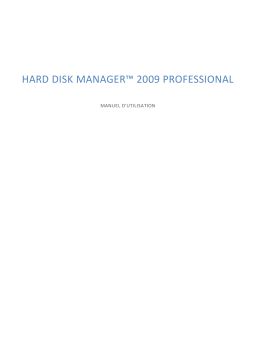 Paragon Software Hard Disk Manager 2009 professional Manuel utilisateur