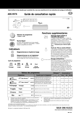 Whirlpool ADG 8976 WH Manuel utilisateur