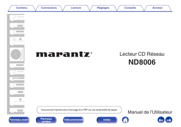 Manuel du propriétaire | Marantz SA15S1 & SA15S2,MV Manuel utilisateur | Fixfr