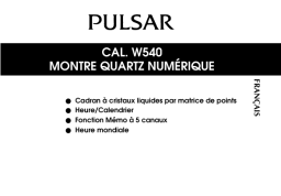 Pulsar W540 Manuel utilisateur