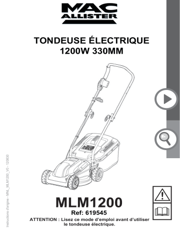 Manuel du propriétaire | Mac Allister MLM1600 Manuel utilisateur | Fixfr