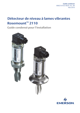 Rosemount 2110 Détecteur de niveau à lames vibrantes Manuel utilisateur