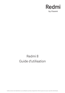 Xiaomi Redmi 8 Manuel utilisateur