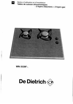 De Dietrich WN3539F1 Manuel utilisateur