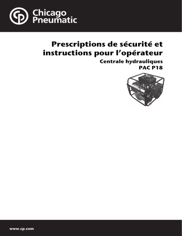 Mode d'emploi | Chicago Pneumatic PAC P 18 Manuel utilisateur | Fixfr