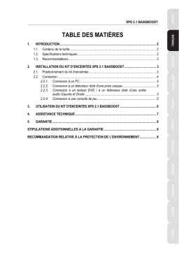 Hercules XPS 2.1 BASSBOOST  Manuel utilisateur