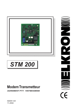 Elkron STM 200 Manuel utilisateur