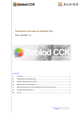 Joomla JSEBLOD CCK Manuel utilisateur