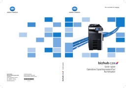 Konica Minolta BIZHUB C200 Manuel utilisateur