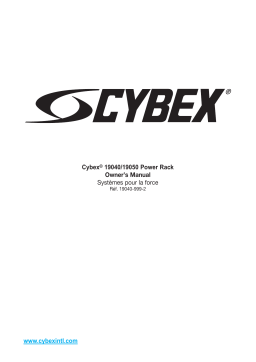 Cybex International 19040_19050 POWERRACK Manuel utilisateur