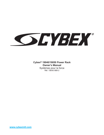 Manuel du propriétaire | Cybex International 19040_19050 POWERRACK Manuel utilisateur | Fixfr