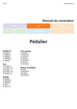 Shimano FC-M617 Pédalier Manuel utilisateur