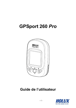 Holux GPSPORT 260 PRO Manuel utilisateur