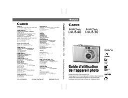 Canon IXUS 30 Manuel utilisateur