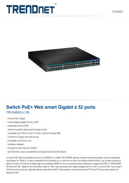 Trendnet TPE-5048WS 52-Port Gigabit Web Smart PoE+ Switch Fiche technique