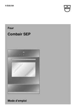 V-ZUG 751 Oven Combair SEP Export Manuel utilisateur