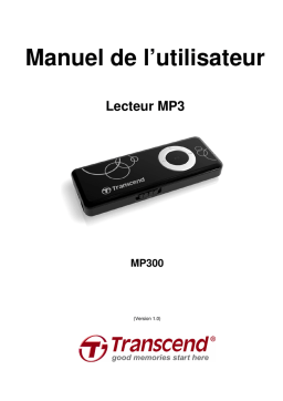 Transcend MP 300 Manuel utilisateur