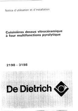 De Dietrich 3198 Manuel utilisateur