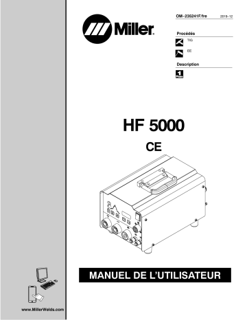MK522004D | Manuel du propriétaire | Miller HF 5000 CE Manuel utilisateur | Fixfr