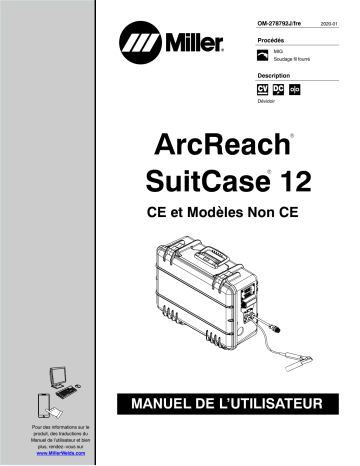 NA123071U | Manuel du propriétaire | Miller ARCREACH SUITCASE 12 Manuel utilisateur | Fixfr