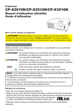 Hitachi CP-X2510 Manuel utilisateur