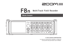 Zoom F8n Mode d'emploi