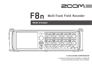 Zoom F8n Mode d'emploi | Fixfr