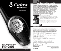 Cobra PR 245 Manuel utilisateur