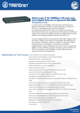 Trendnet TEG-S2620i 26-Port 10/100Mbps Layer 2 Switch Fiche technique